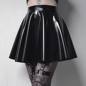 VILZSTUDIOS Shiny PVC Patent Leather Bodycon Skirt