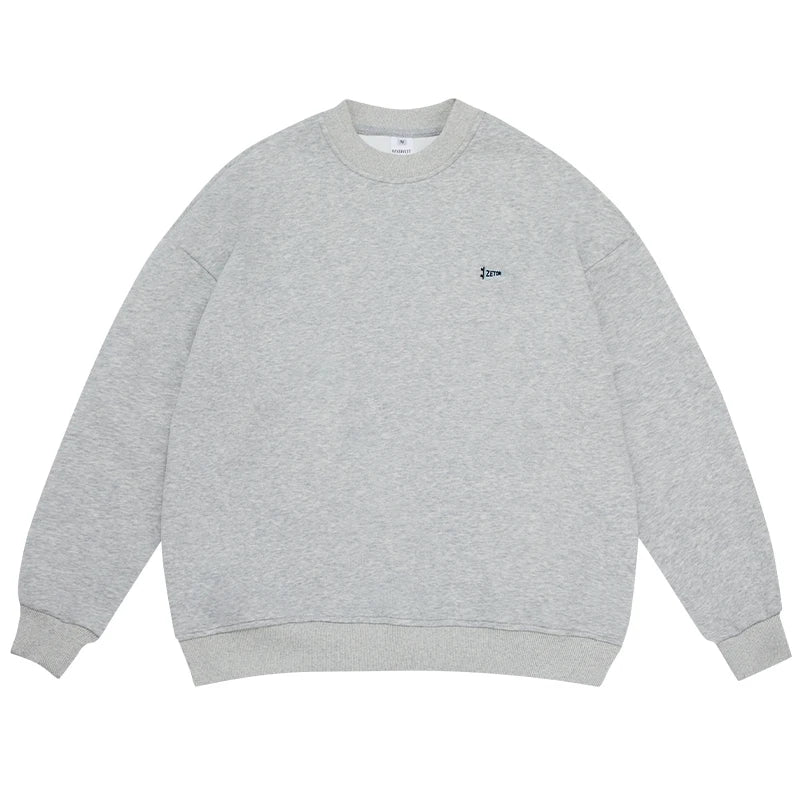 VILZSTUDIOS Soft Boy Letter Embroidery Sweatshirt