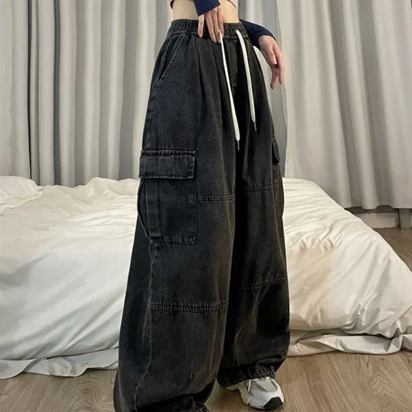 Vintage Blaue Cargo Jeans