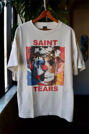 VILZSTUDIOS Retro Graffiti Print Summer T-Shirt