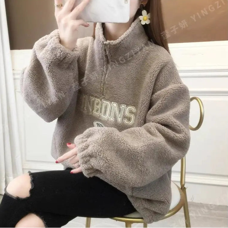 VILZSTUDIOS Cozy Zipper Fleece Sweater
