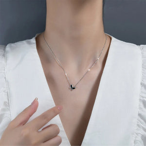 VILZSTUDIOS Elegant Clear CZ Butterfly Necklace