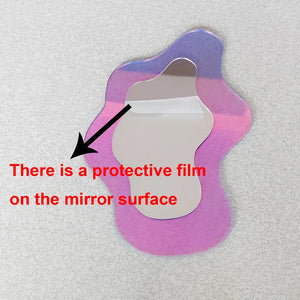 VILZSTUDIOS 1Pc Colorful Discolor Acrylic Decorative Mirror Makeup Desk Tabletop Mirror Girls Cosmetic Mirror Wall Mirror Home Decor