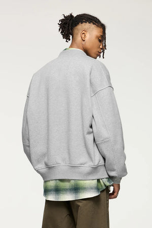VILZSTUDIOS Chinese Style Premium Fleece Baseball Shirt