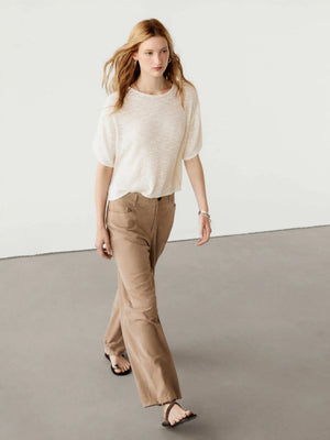 VILZSTUDIOS Khaki Lightweight Casual T-Shirt