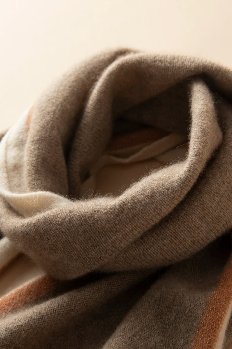 VILZSTUDIOS A-class High-quality 100% Cashmere New Cashmere Scarf 100% Knitted Warm Neck-Protecting High-end Fashion Wild Color in Winter.