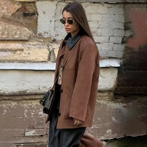 VILZSTUDIOS Oversized Suede Jacket