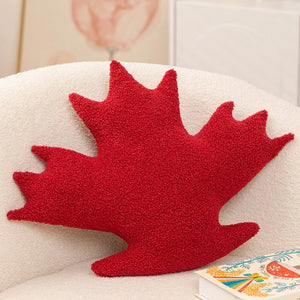 VILZSTUDIOS Canadian Flag Maple Leaf Plush Cushion