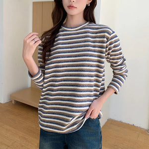 VILZSTUDIOS Cozy Striped Knit Sweater
