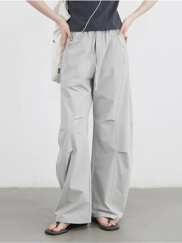 Solid Chic Loose Womens Wide Pants