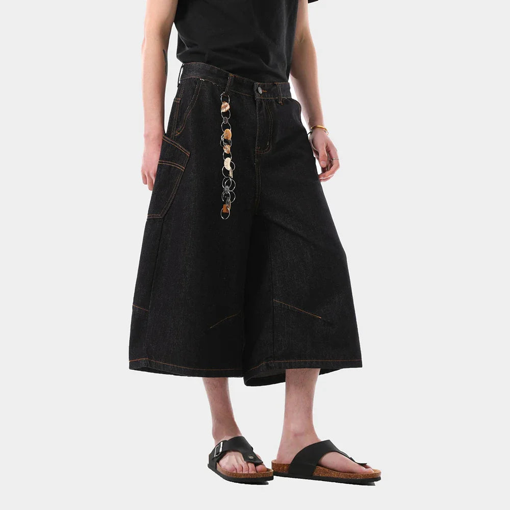 VILZSTUDIOS American Retro Loose Fit Cropped Jorts