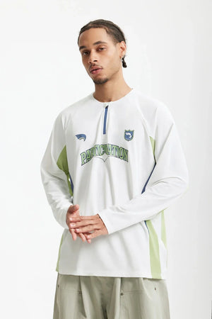 VILZSTUDIOS Retro Color Block Long Sleeve T-Shirt