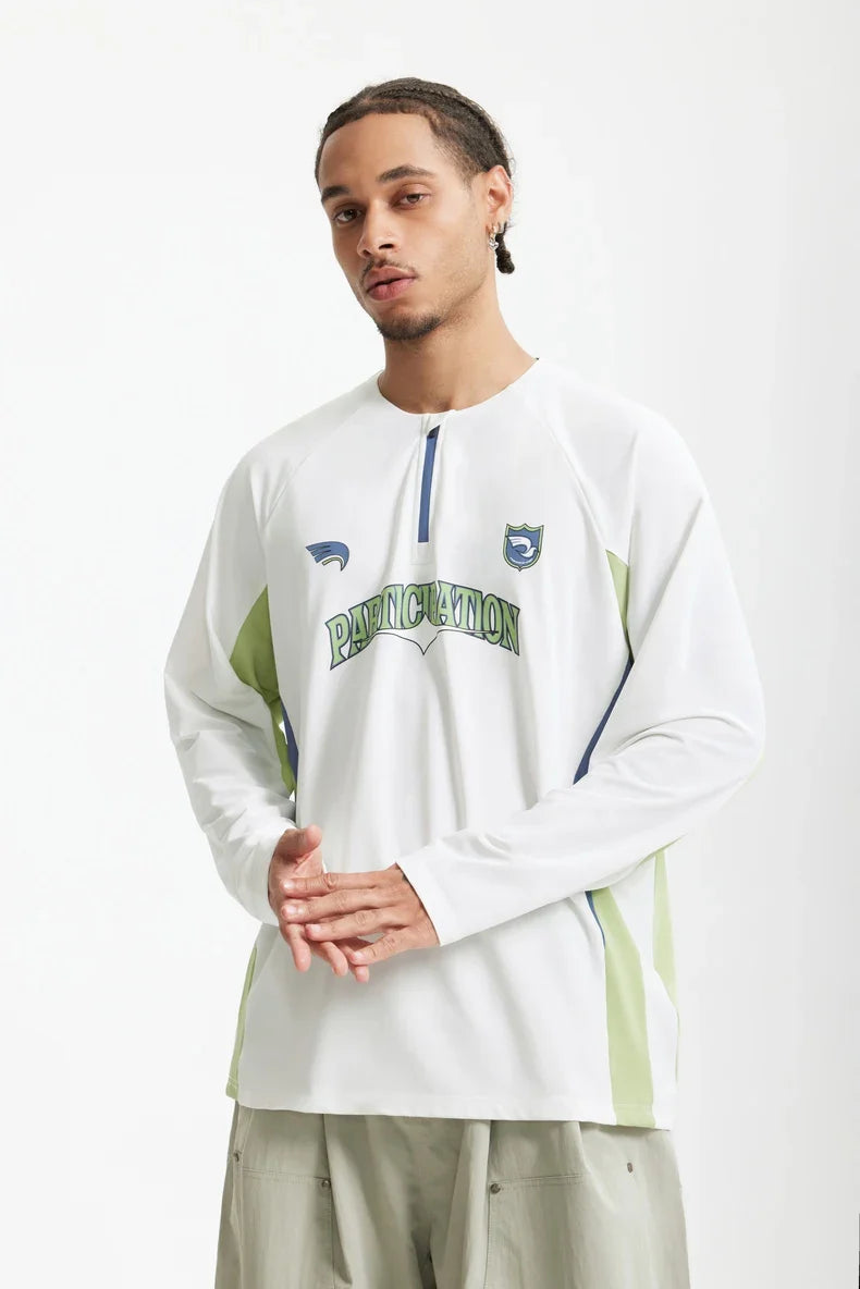 VILZSTUDIOS Retro Color Block Long Sleeve T-Shirt