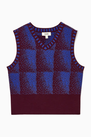 VILZSTUDIOS Jacquard Textured Wool Vest