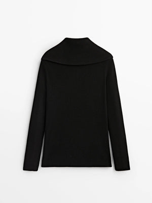 VILZSTUDIOS Knitted Turtleneck Zip-Up Sweater