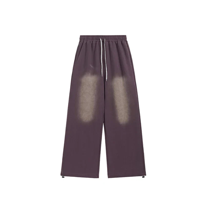 VILZSTUDIOS Washed Straight Wide Leg Casual Pants