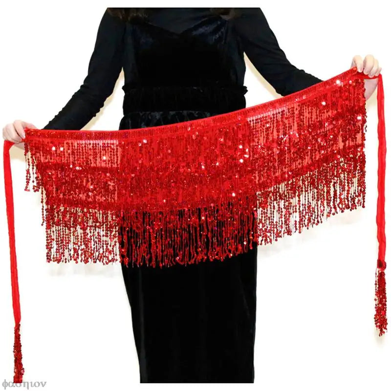 VILZSTUDIOS Glittery Sexy Belly Dance Hip Scarf