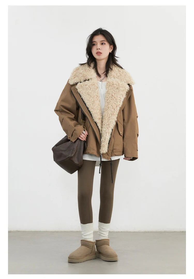 VILZSTUDIOS Chic Loose Retro Cotton Jacket