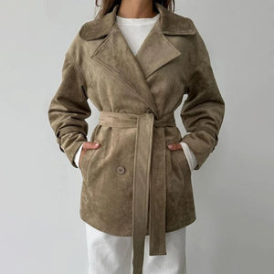 VILZSTUDIOS Retro Suede Lace-Up Jacket