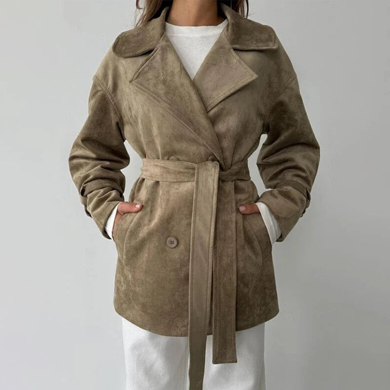 VILZSTUDIOS Retro Suede Lace-Up Jacket