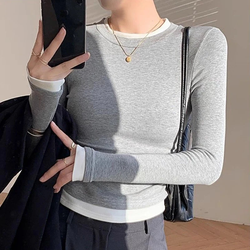 VILZSTUDIOS Classic Long Sleeve Slim Fit Top