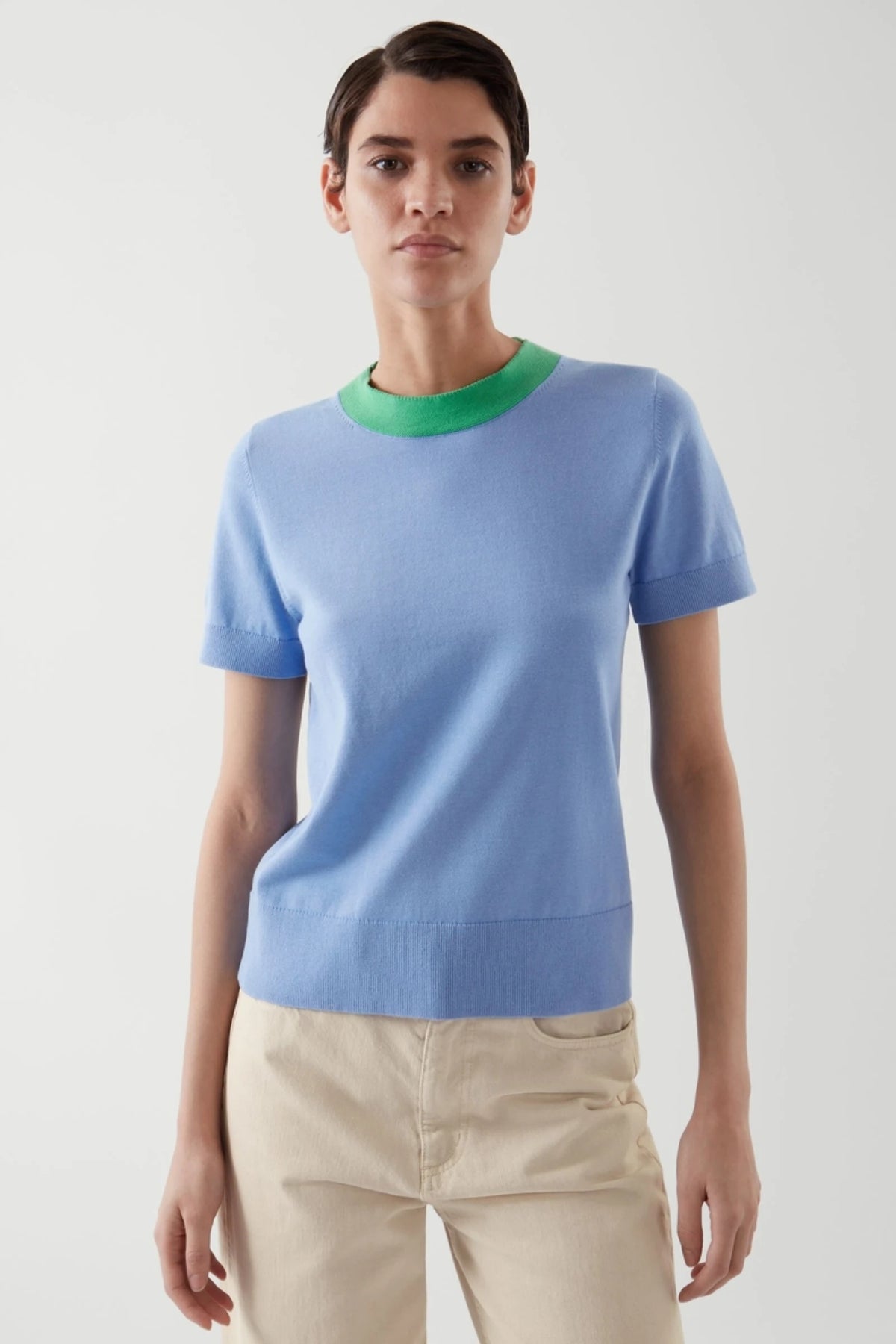 VILZSTUDIOS Color Blocked Knit T-Shirt