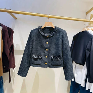 VILZSTUDIOS Chic Tweed Jacket and Pants Sets