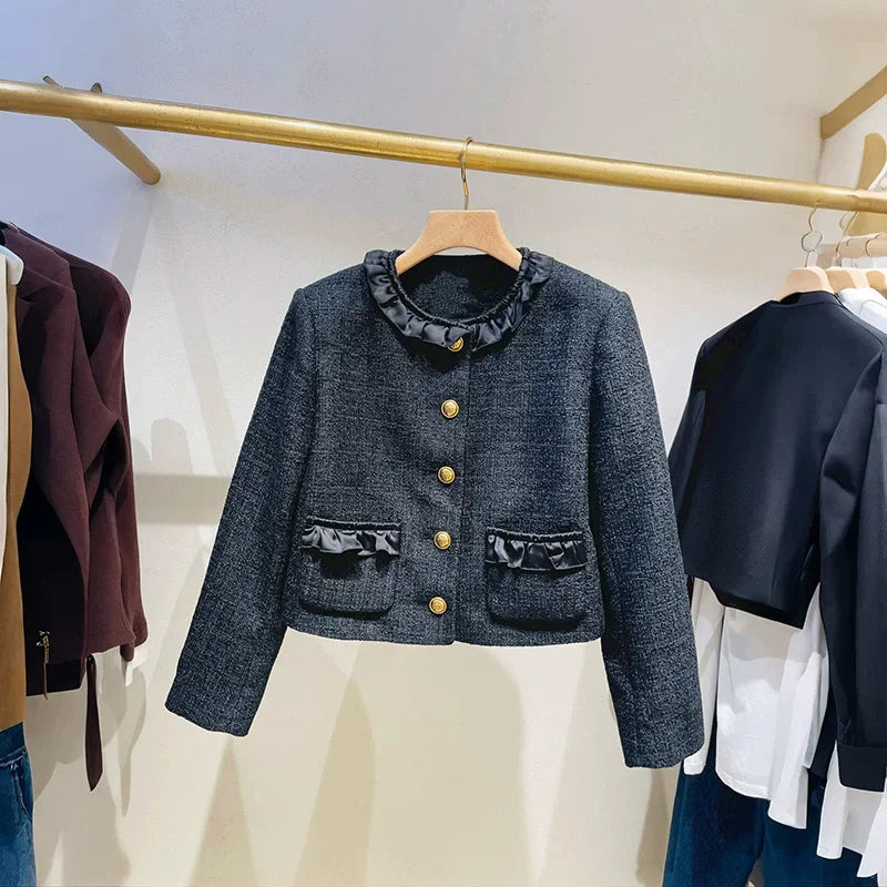 VILZSTUDIOS Chic Tweed Jacket and Pants Sets