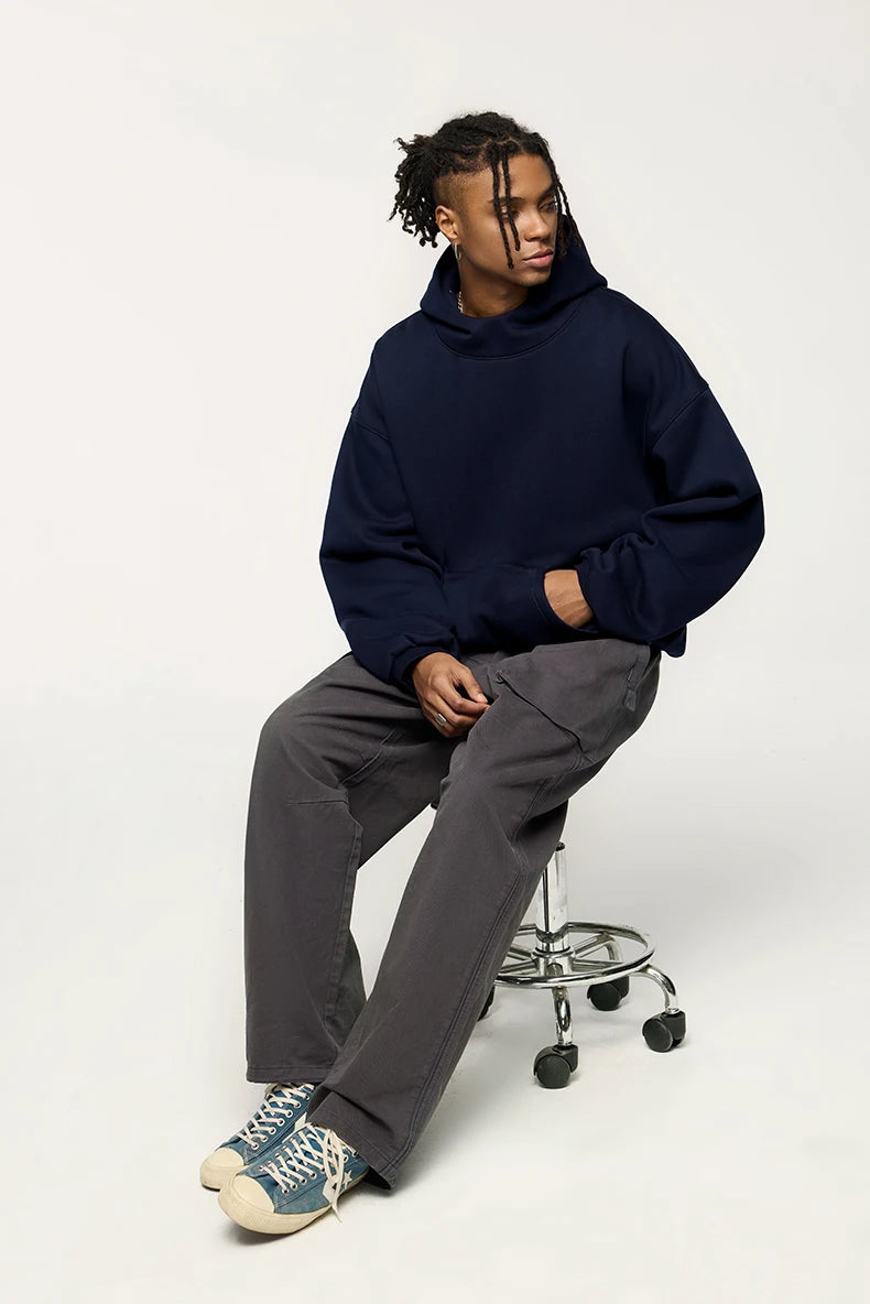 VILZSTUDIOS Thick Warm High Neck Fleece Hoodie