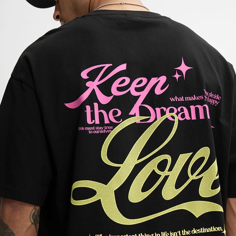 VILZSTUDIOS American Print Oversize Heavyweight Cotton T-Shirt