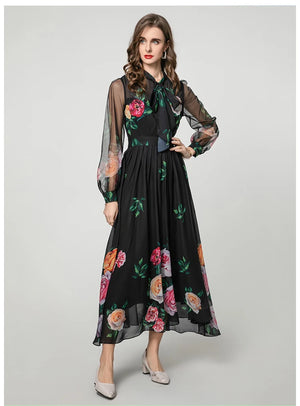 VILZSTUDIOS Floral Maxi Dress Gown