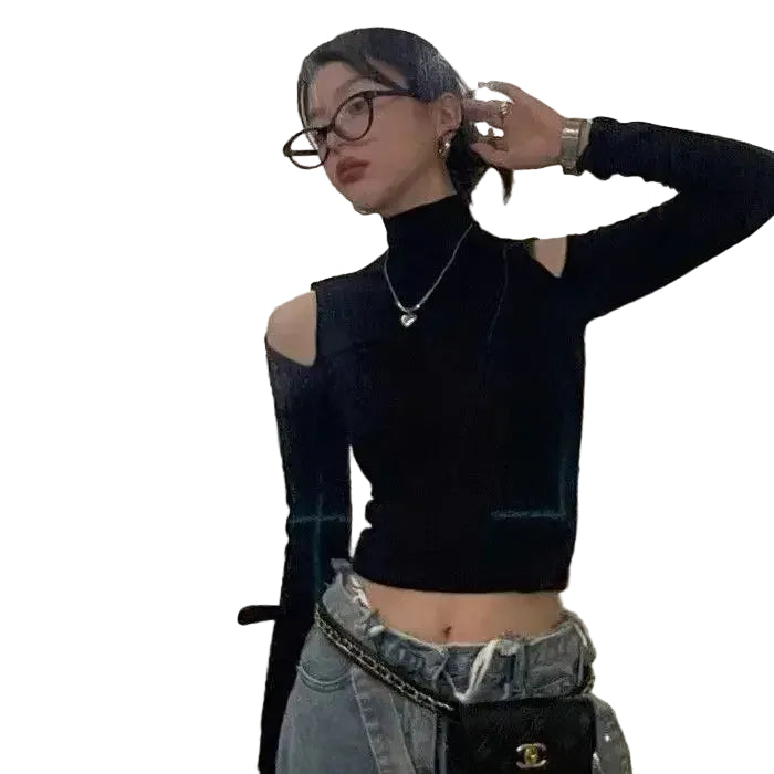 VILZSTUDIOS Hollow Out Bodycon Crop Top