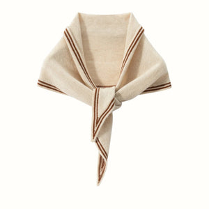 VILZSTUDIOS High Quality Autumn Winter Women 100% Cashmere Scarves 2025 NoveltyTriangular  Knitted Warm Female Scarf Shawl130*35