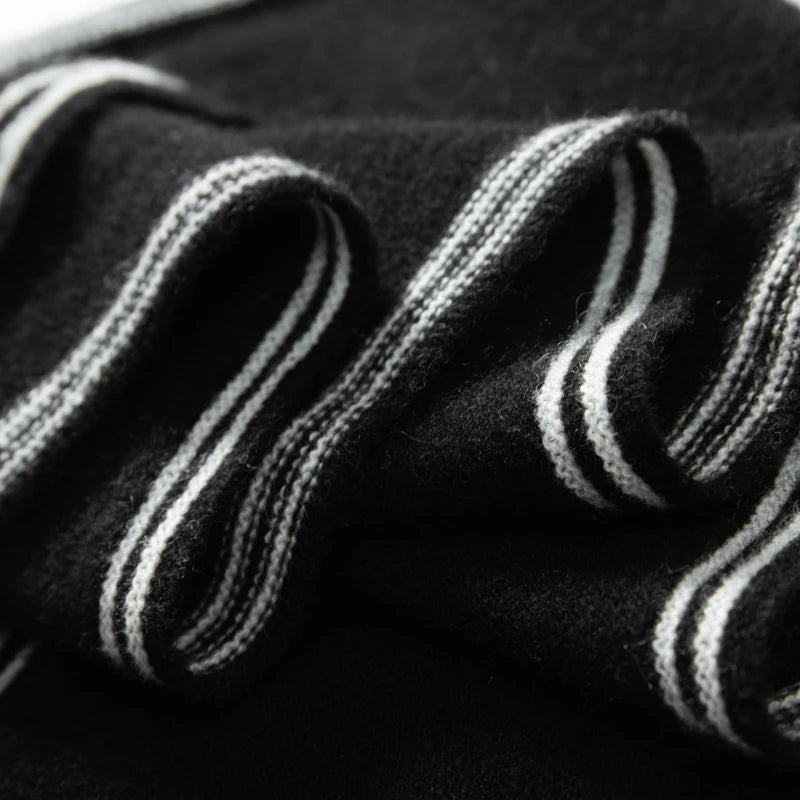 VILZSTUDIOS High Quality Autumn Winter Women 100% Cashmere Scarves 2025 NoveltyTriangular  Knitted Warm Female Scarf Shawl130*35
