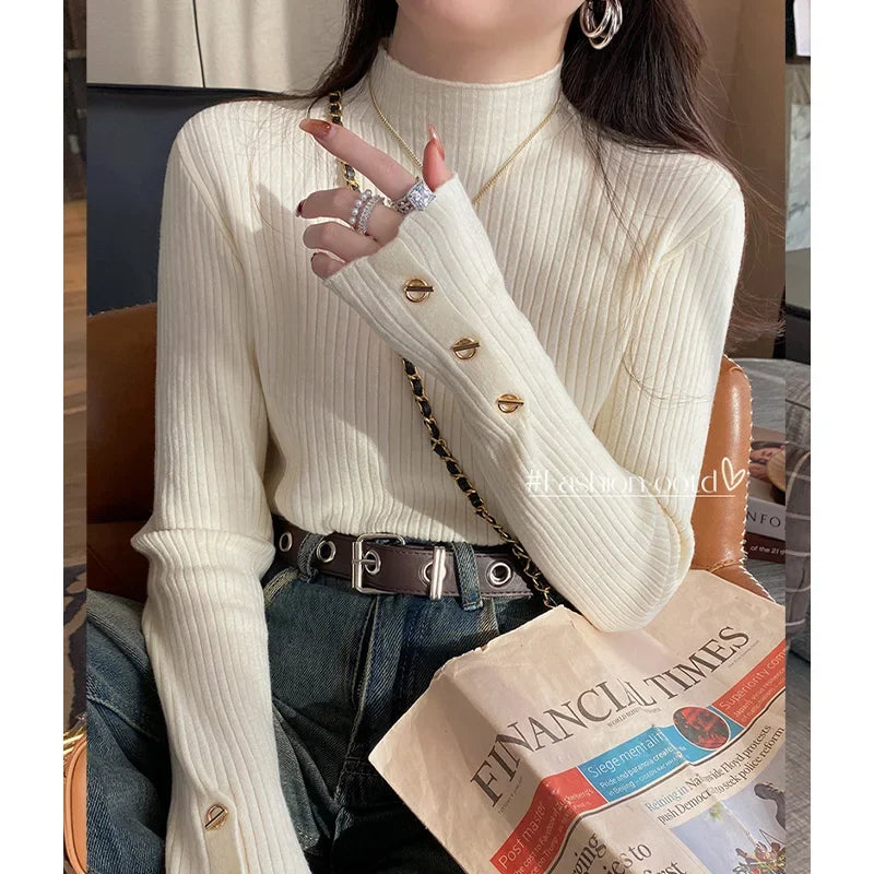 VILZSTUDIOS Elegant Turtleneck Slim Fit Sweater