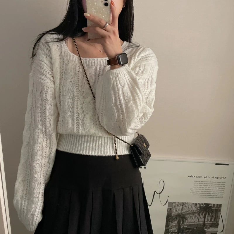 VILZSTUDIOS Elegant Lantern Sleeve Sweater