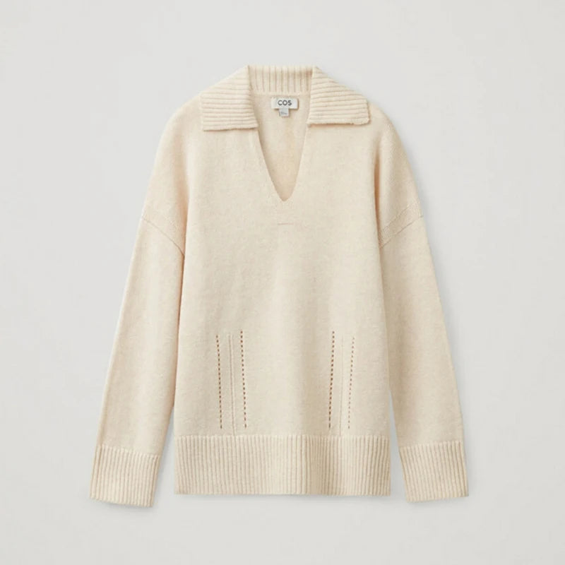 VILZSTUDIOS Casual V-Neck Sweater