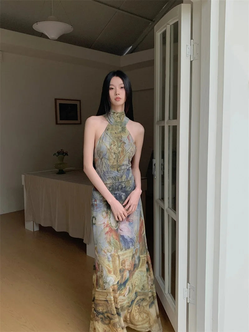 VILZSTUDIOS Luxury Renaissance Vintage Sleeveless Maxi Dress