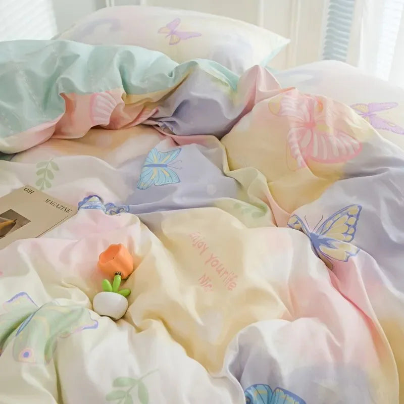 VILZSTUDIOS Vibrant Floral Duvet Bedding Set