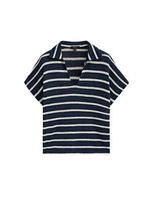 VILZSTUDIOS Casual Striped Polo T-Shirt