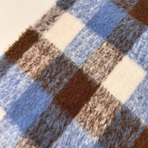VILZSTUDIOS Plaid Long Woolen Scarf