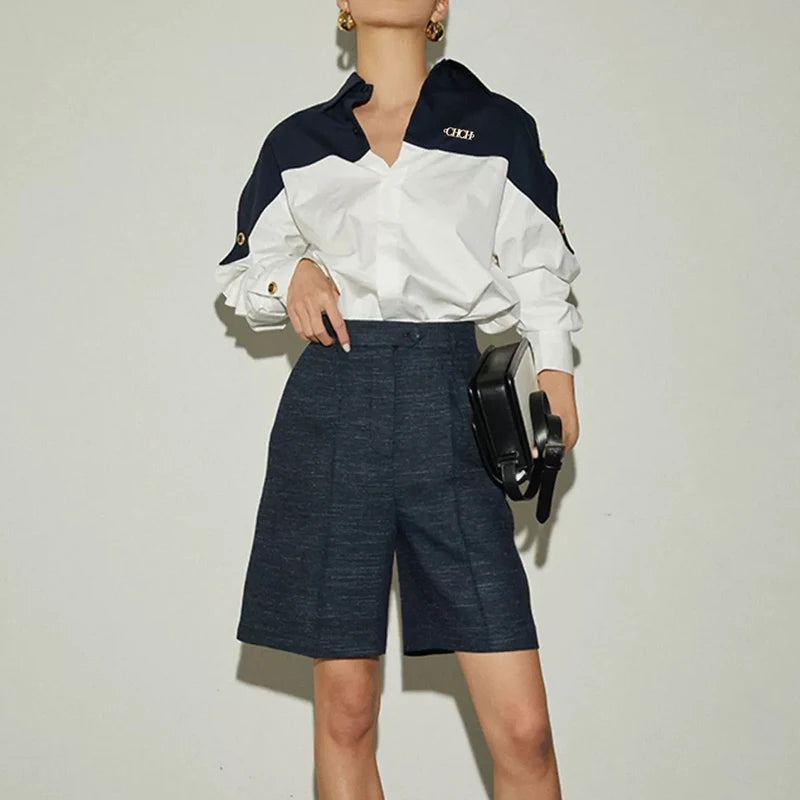 VILZSTUDIOS Patchwork Long Sleeve Shirt