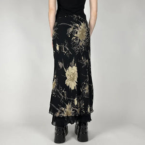 VILZSTUDIOS Dark Gothic Aesthetic Mesh Layered Skirt