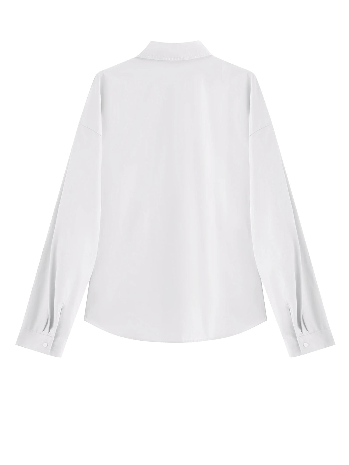 VILZSTUDIOS Minimalist Contrast Trim Cotton Shirt