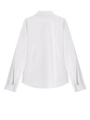 VILZSTUDIOS Minimalist Contrast Trim Cotton Shirt