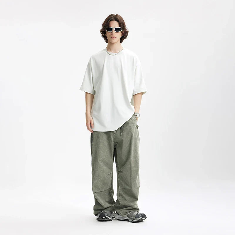 VILZSTUDIOS Heavy Washed Straight Leg Pants