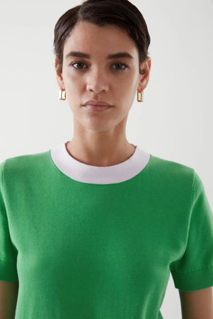 VILZSTUDIOS Color Blocked Knit T-Shirt
