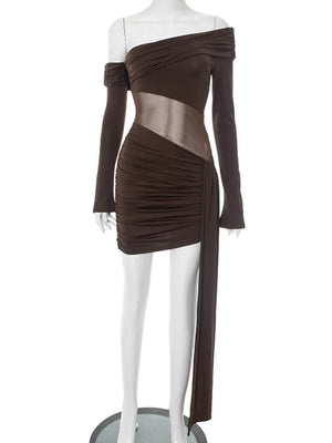 VILZSTUDIOS Sultry Off Shoulder Sexy Mini Dress