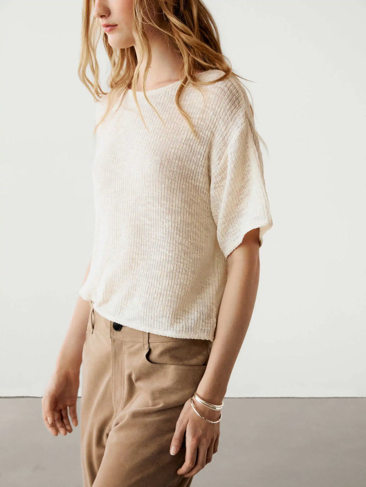 VILZSTUDIOS Khaki Lightweight Casual T-Shirt