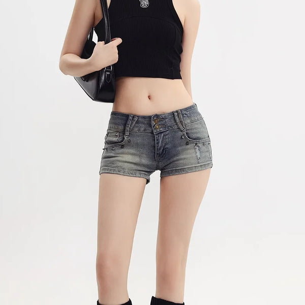 Blue Vintage Denim High Waist Jeans